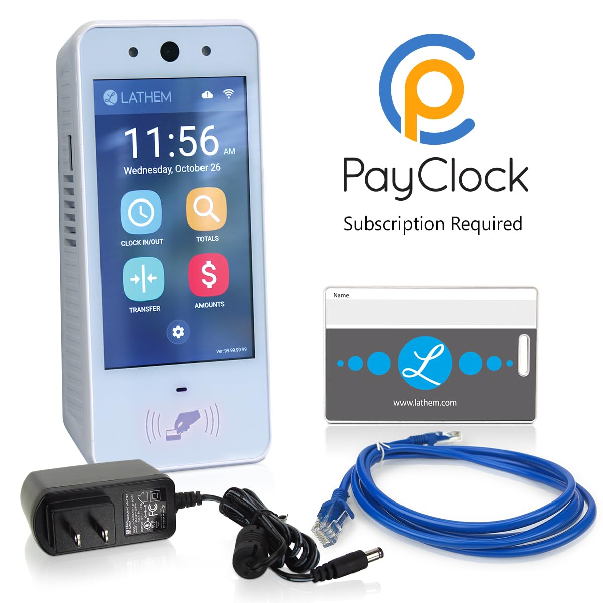 Lathem Touch-Free Wi-Fi Time Clock System w/ 15 Badges (PCEXPRESS)