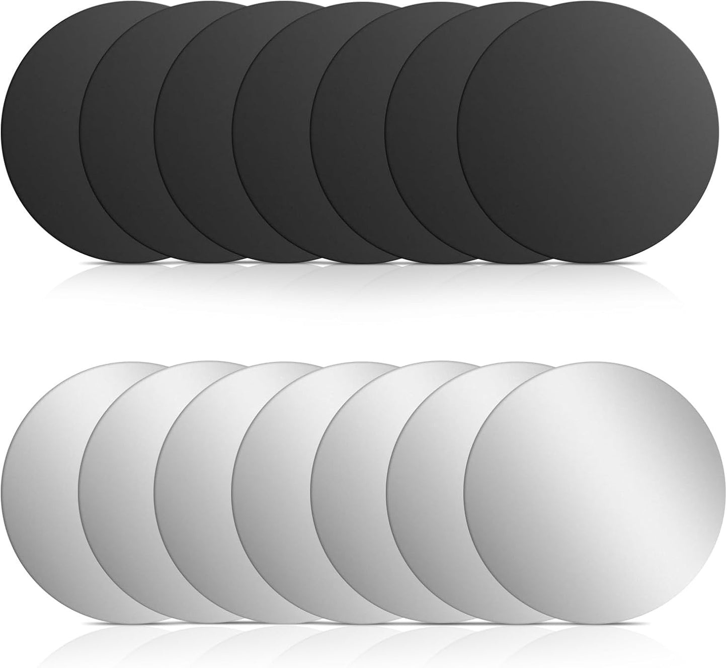 Bewudy 14pcs Metal Plates for Magnetic Mount, Round Magnet for Phone Case, Round Mobile Phone Metal Plate Mini Adhesive