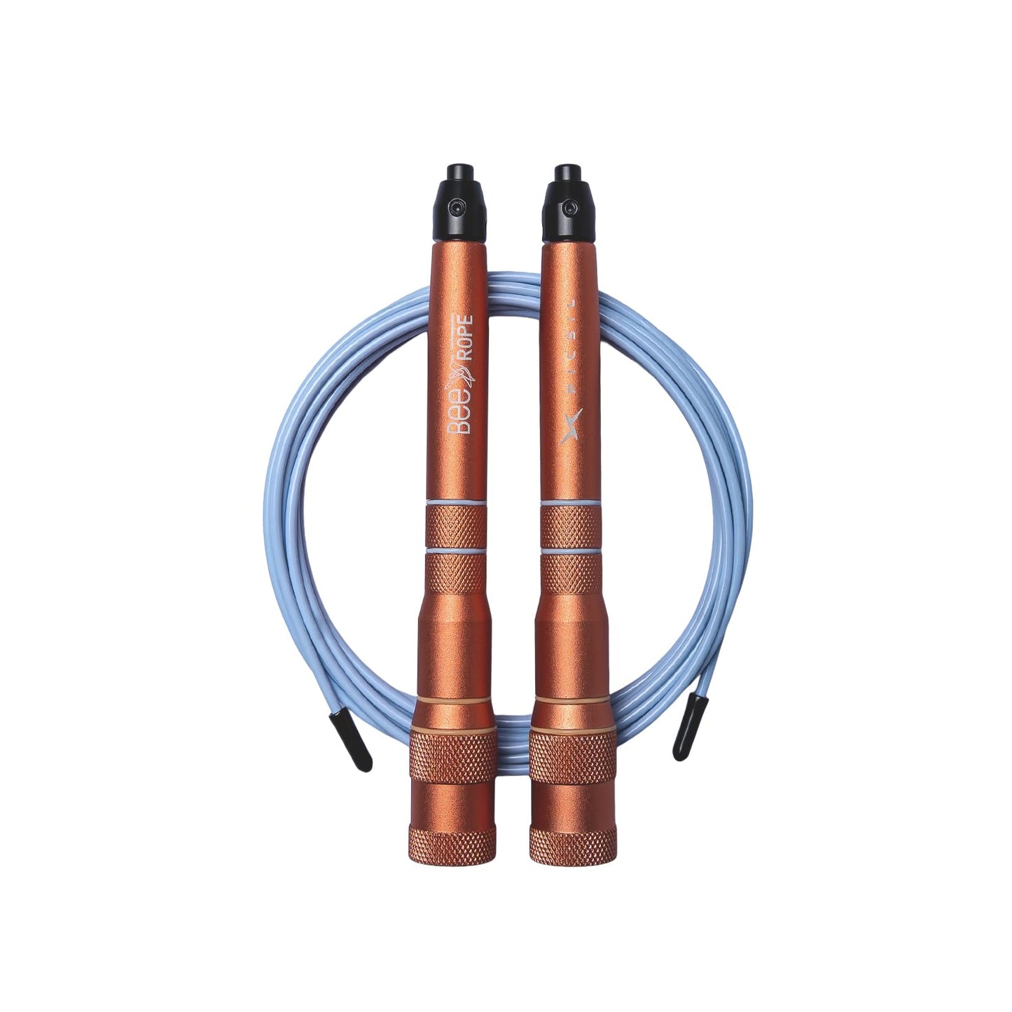 PICSIL - BEE High Speed Skipping Rope | Aluminum & Double Bearing System | Self-Adjusting for Cross Training, Boxing & Fitness | Lightweight 7.4oz | Adaptable for Men, Women & Children | (Peach)