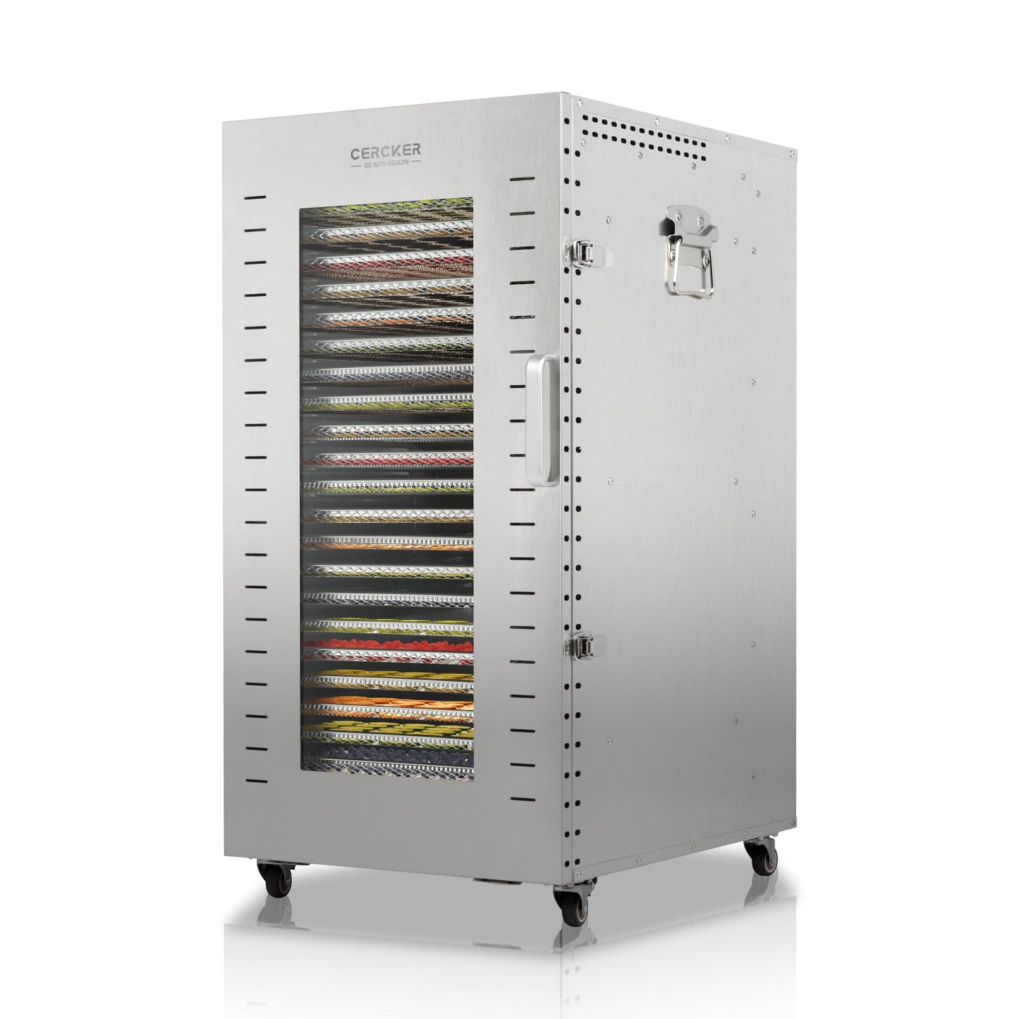 Cercker Commercial Food-Dehydrator Machine 22 Trays,Twin 110V Plugs Industrial-Dehydrator Commercial Meat Dryer 2500W Extra Large Capacity 37.5ft² Beef Jerky Maker, Food-Dryer Machine for Fruit