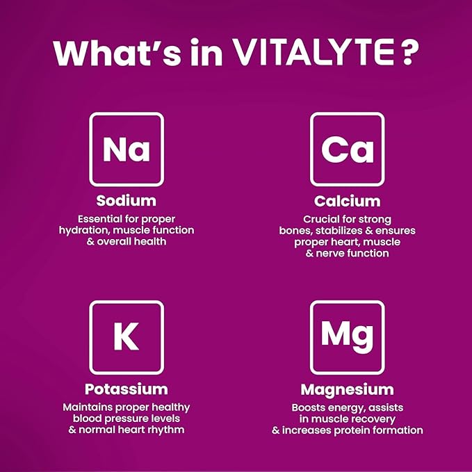 Vitalyte Electrolyte Powder Drink Mix, Isotonic Electrolyte Hydration Mix, Gluten Free Post Workout Powder Mix, Pack of 1, 35 oz., Cranberry Frost Flavor