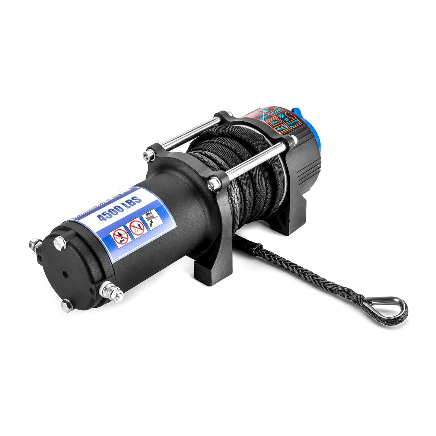 WeiSen 4500lbs Electric Winch with Winch Mount and Rocker Switch Compatible with Honda Pioneer 1000 5 6 2016-2026, w/Hawse Fairlead Synthetic Line and Stopper