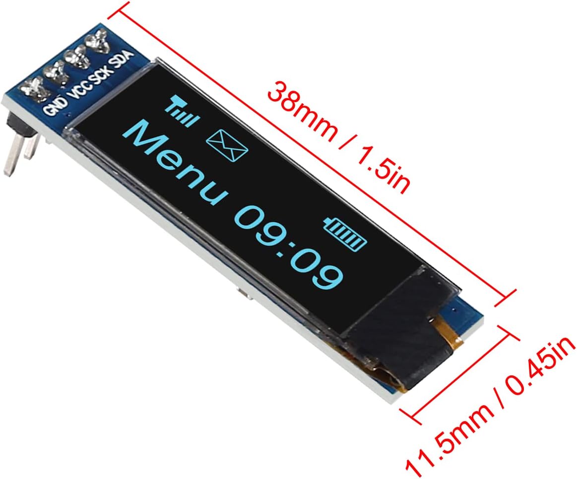 DWEII 10 I2C 0.91 Inch I2C I2C 3.3V~5V 4PINS ESP32 ESP8266 STM32 Pieces Display Module OLED Display Module OLED Screen