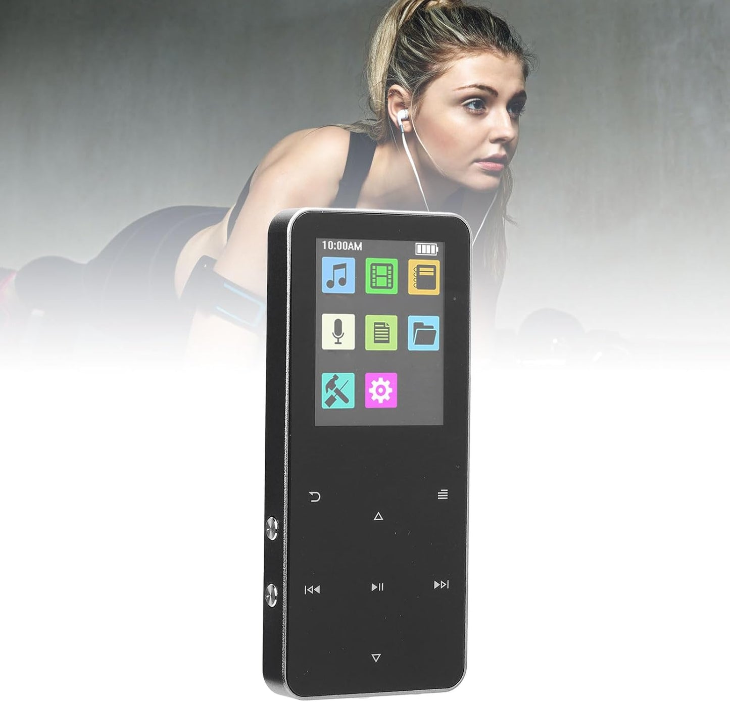 ASHATA MP3 1.8 Inch MP3 8H MP3 (4GB) Player with TFT Touch Screen, Lossless Sound Player, HiFi Music Player Electronic