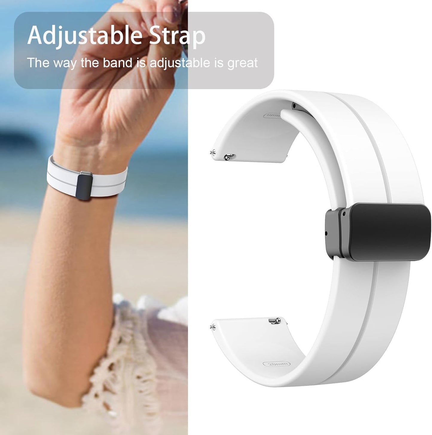 Lamshaw Compatible with Plaud NotePin Bands, Soft Silicone Sport Wristband Replacement Straps Compatible for Plaud