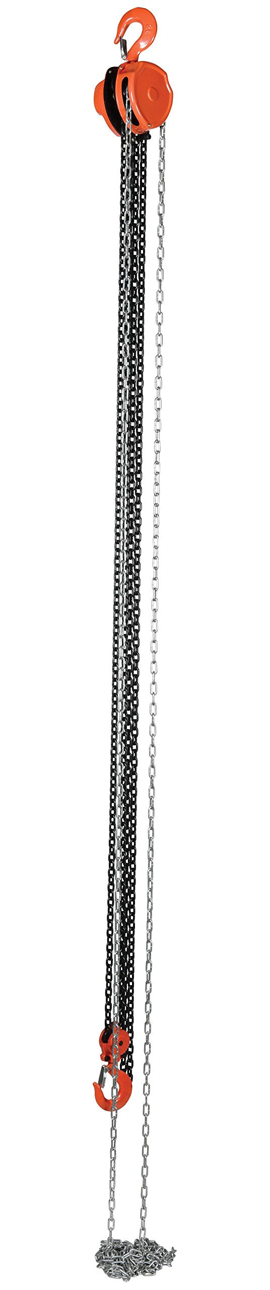 Vestil HCH-4-15 Steel Manual Chain Hoist 15 Ft. Lift 4,000 Lb. Capacity Orange