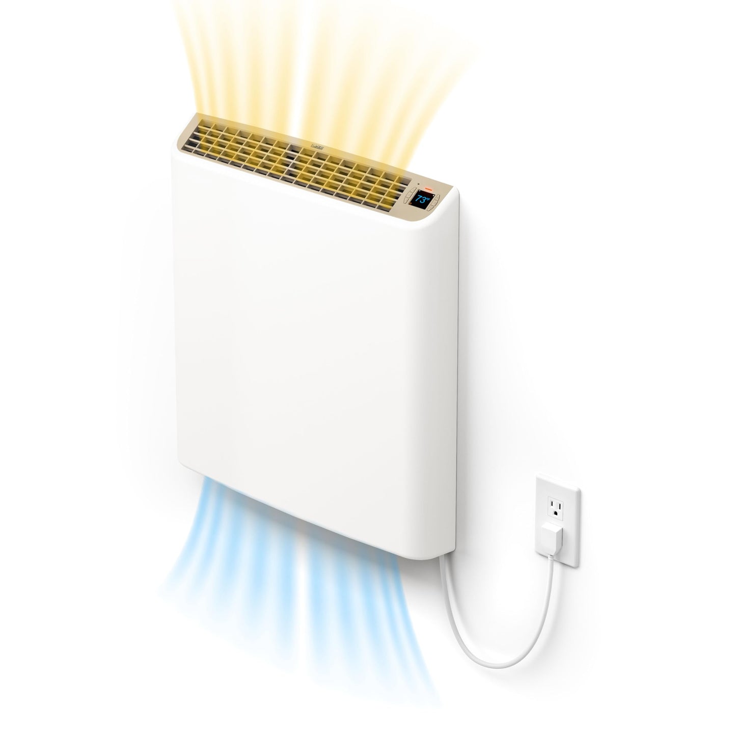 Smart EnviMAX 1000W Wi-fi Plug-in Electric Wall Heater - Energy Efficient Smart Heaters for Large Rooms - App Controlled Electric Heater with Thermal Shut Off Switch - Works with Alexa & Google Home