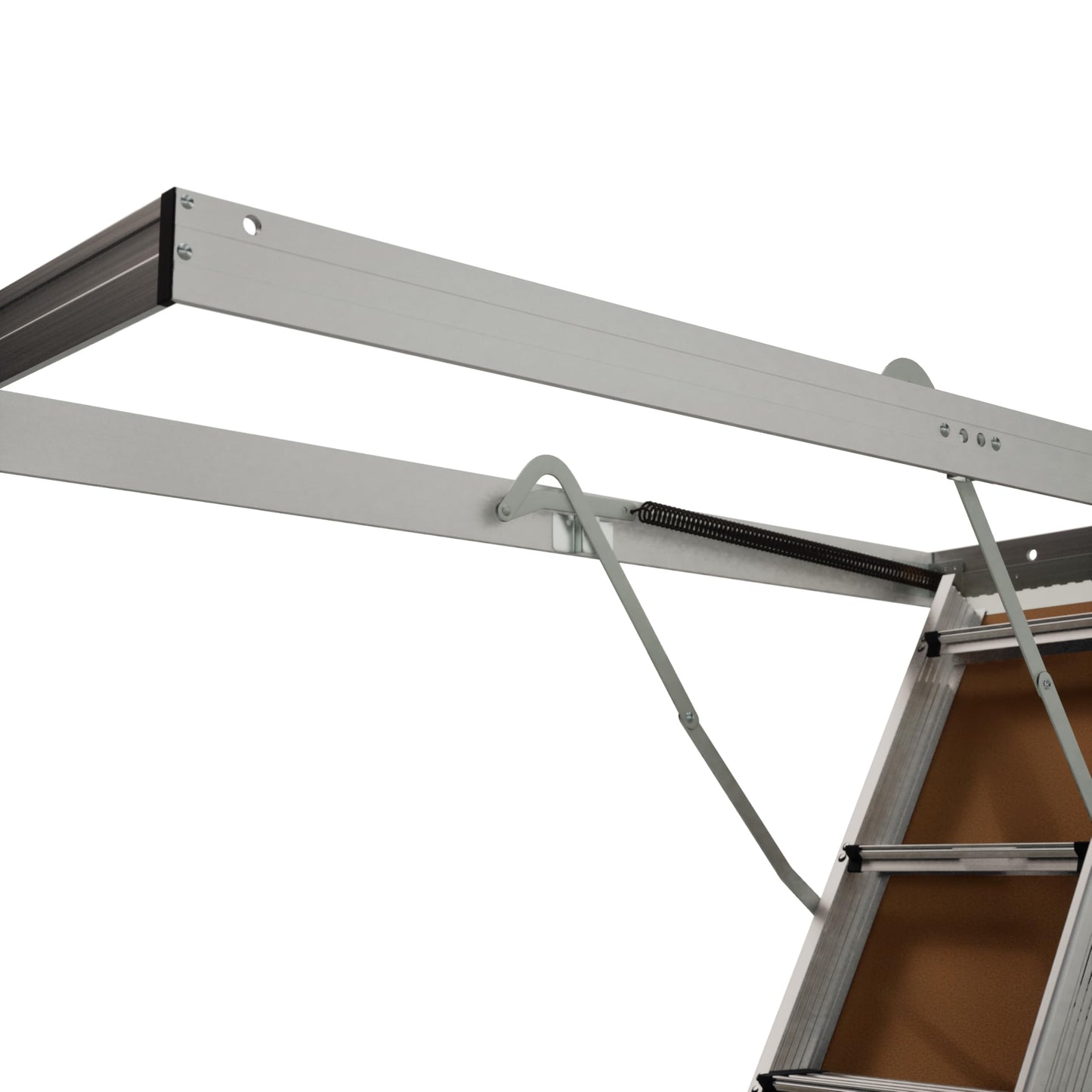 LITE 10-Foot Aluminium Attic Ladder 54" W x 22.5" H (Rough Opening), 375-Pound Load Capacity, Type IAA, AP2240MS