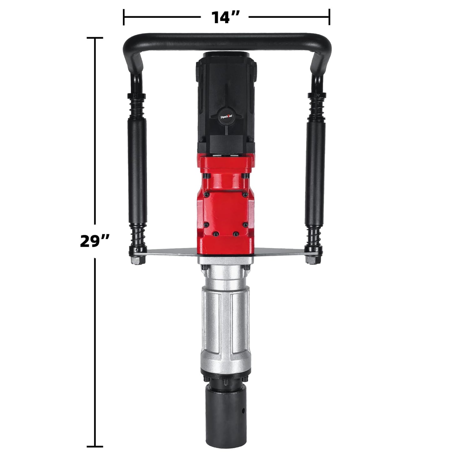 Electric Pile Driver Hammer 2200W Electric T Post Driver, 110V Handheld Pile Driver, 2100 BPM Sufficient Power, Ideal for Fence Post Construction Site, Farm Fences, Forestry Seedlings