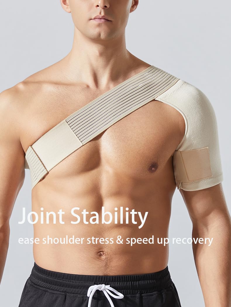 inflossom Shoulder Brace for Men & Women – Shoulder Compression Sleeve for Rotator Cuff Injuries, Frozen Shoulder & Tendonitis – Breathable Shoulder Support for Sports & Recovery – Fits Left or Right Arm (M/L)