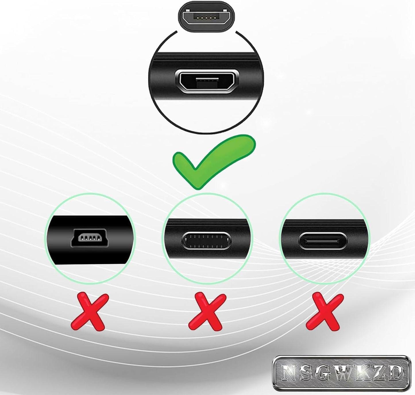 10 5V FT Micro USB Power Cord Replacement for Roku Streaming Stick/Express Plus/Premier Remote, Charger Adapter