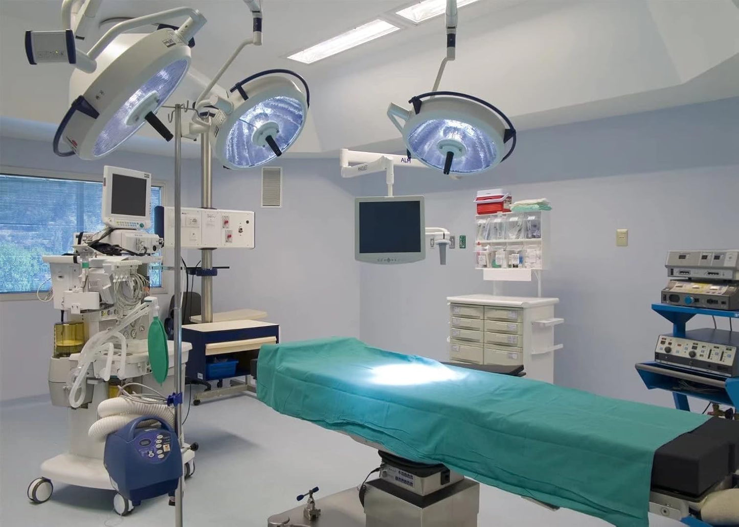 BELECO 9x6ft Hospital Backdrop Fabric Operating Room Backdrop Doctor Surgery Anesthesia Bed Sickbed Medical Equipment
