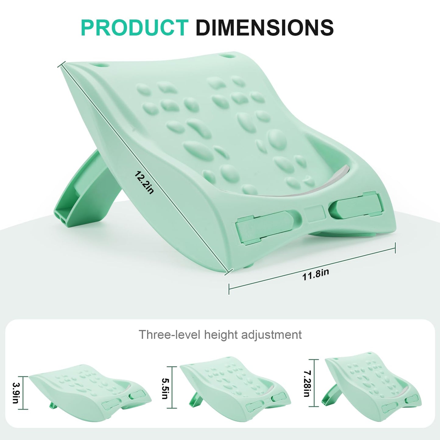 NuuGym Calf Stretch Board & Back Stretcher – Adjustable Slant Board,Lumbar Pillow,and Foot Rest 4-in-1 for Deep Muscle Relief,Post-Workout Recovery and Injury Prevention