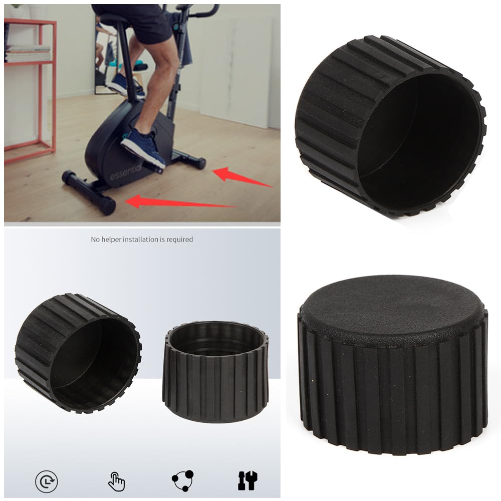 SquEqu 8 Pack Weight Bench End Caps Replacement Exercise Steppers Foot Tips Rubber Covers Floor Protector for Stair Stepper Elliptical Machine Recumbent Bike Recumbent Exercise Bike Stationary Bike
