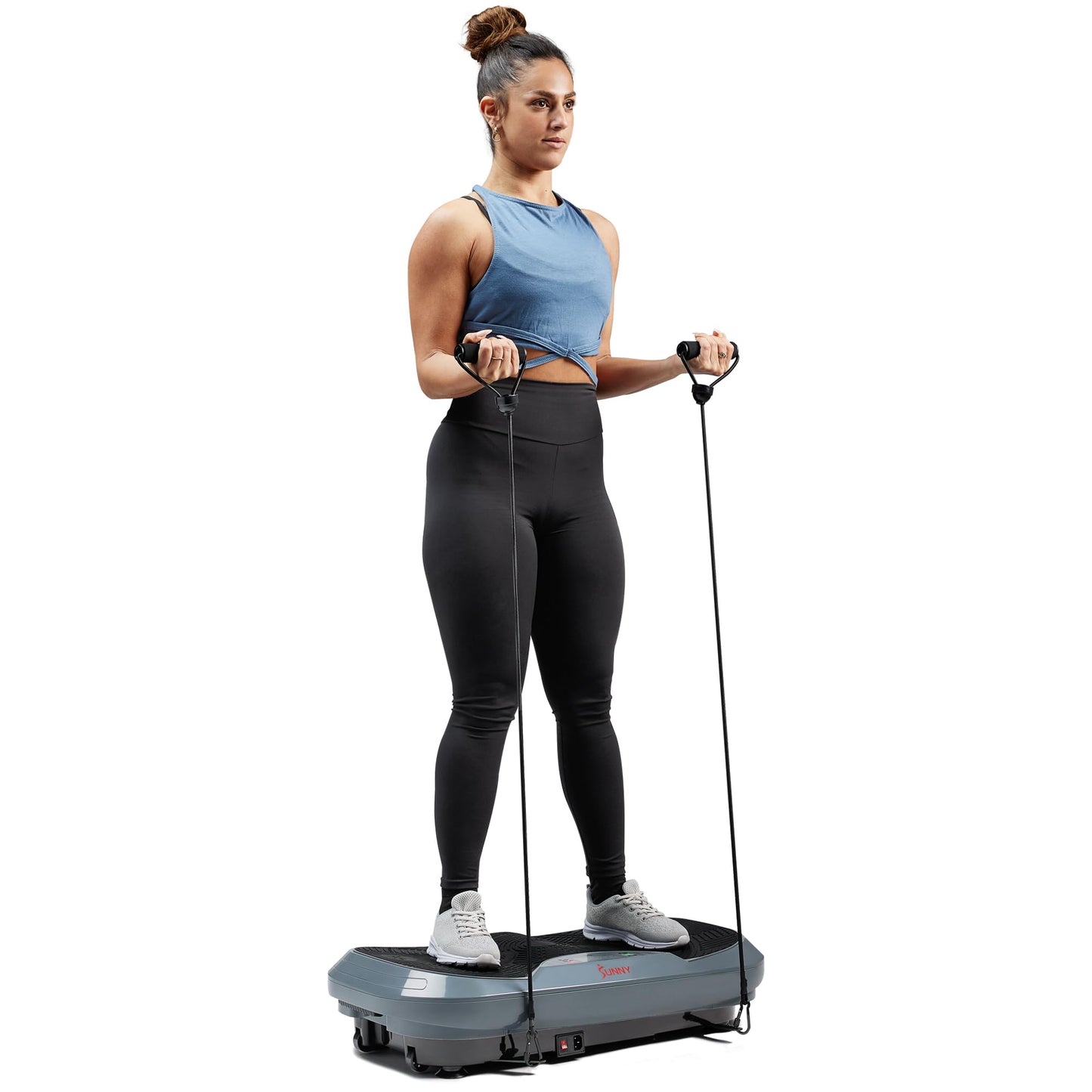 Sunny Health & Fitness Vibration Plate Exercise Machine with Remote & Resistance Bands, Fitboard 3D Vibration Plate Premium Total Body Shaker Platform for Toning, Sculpting & Recovery – SF-VP822057