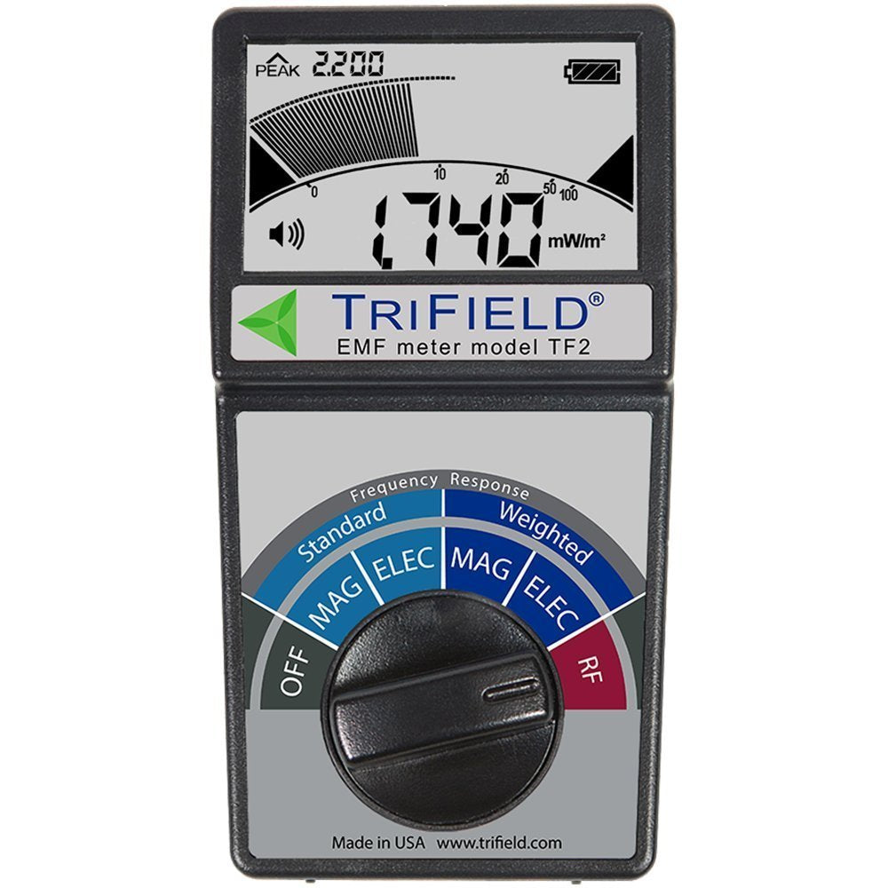 TriField EMF Meter Model TF2 – Made in USA - #1 Worldwide Handheld EMF Detector for Magnetic/Electric/Radio Fields with Unlimited Free Support in the U.S. to Help Solve Your EMF Problems
