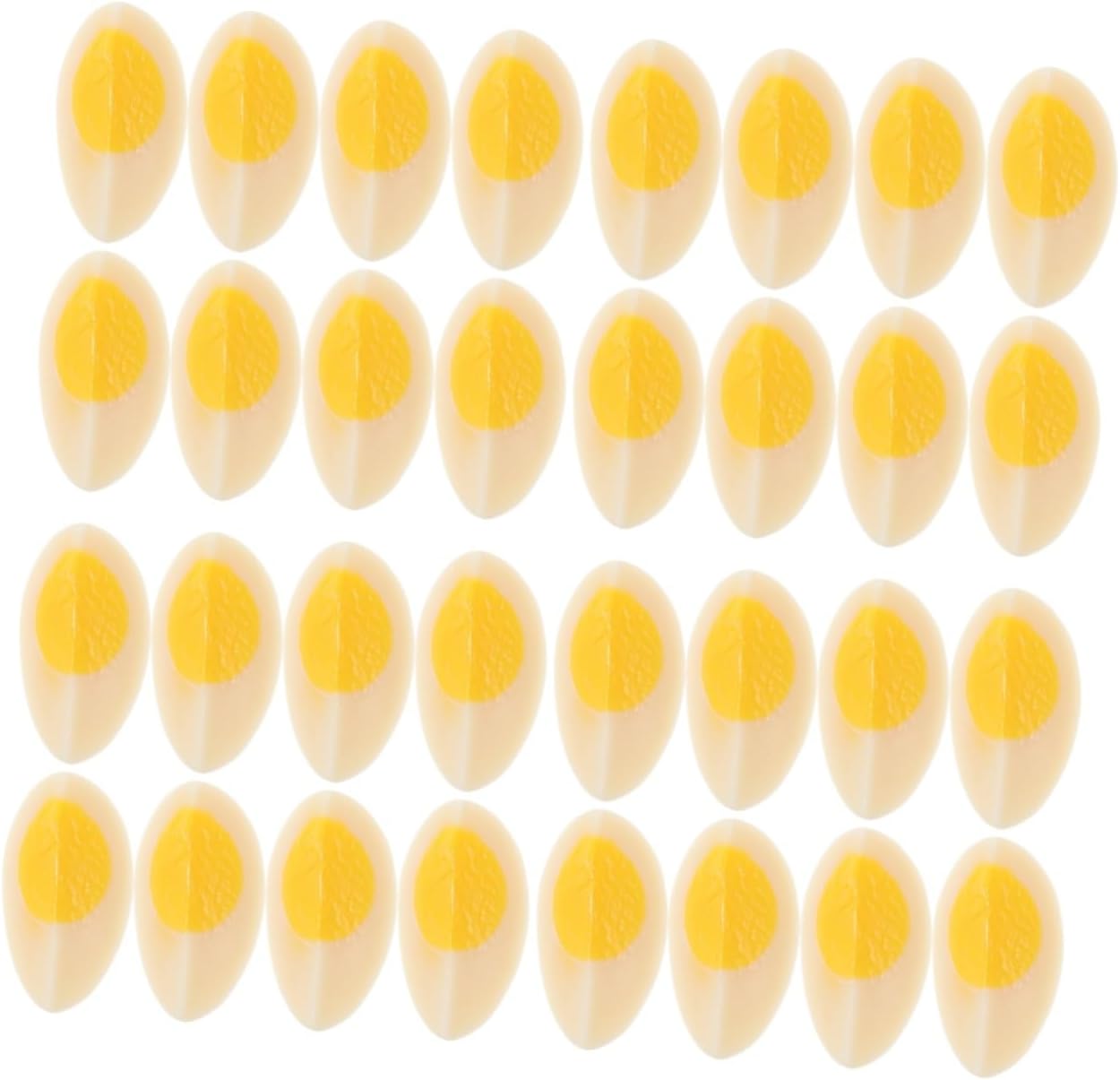 40pcs Yardwe Realistic Artificial Boiled Models for Decoration Photography and Props Fake Slices for Kitchen