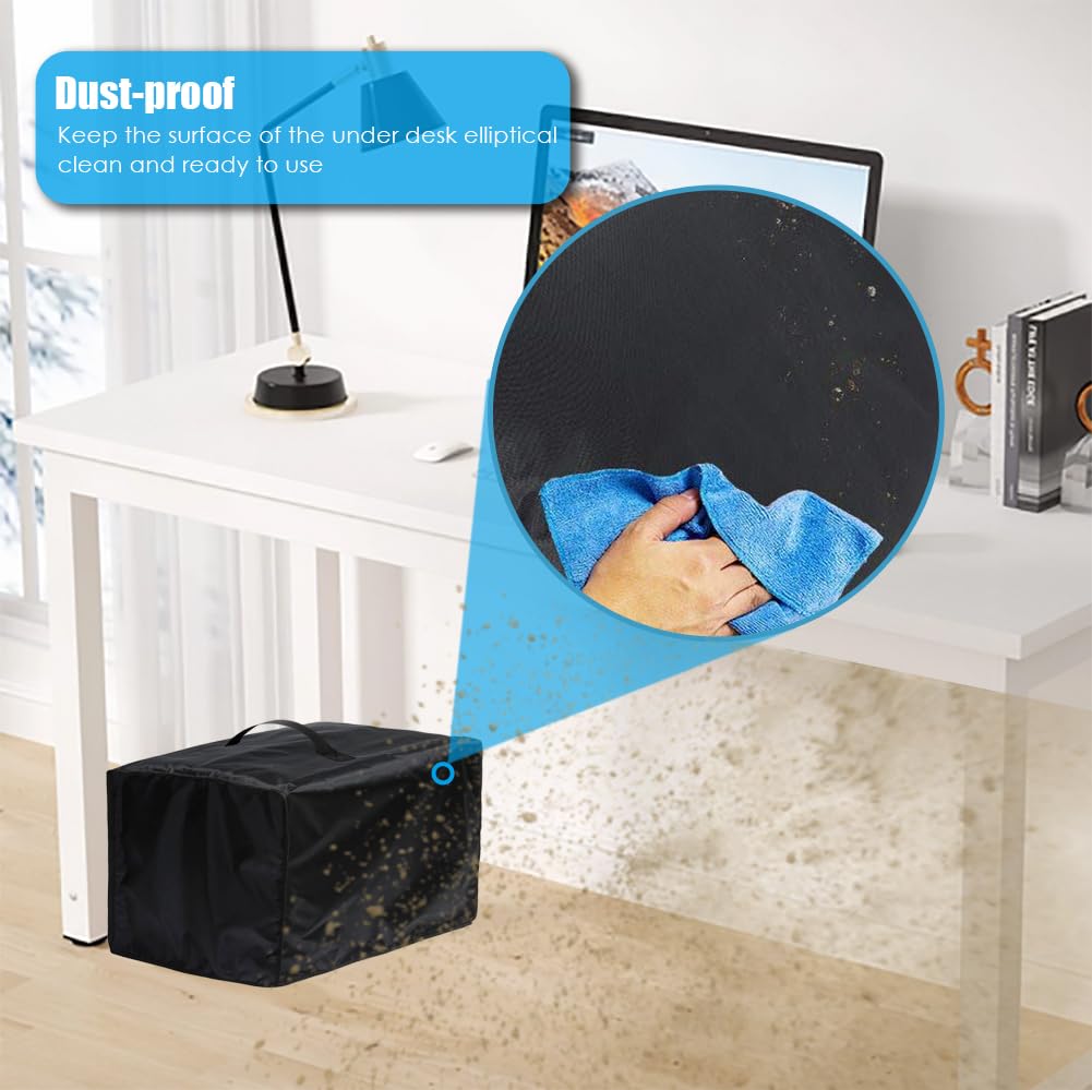 COOSOO Under Desk Elliptical Machine Cover Sitting Under Desk Elliptical Exerciser Cover Under Desk Exerciser Elliptical Trainer Protective Cover for Home Office Gym (1, 19" Lx16 Wx11 H)