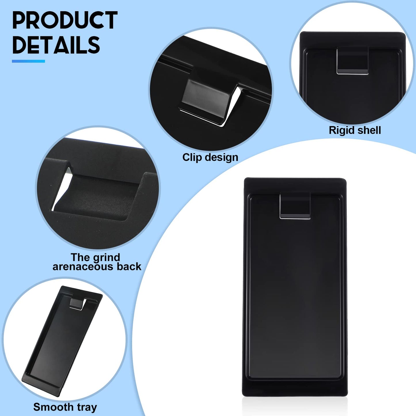 Black Check Holders, Check Presenters for Restaurants, Trays Guest, Tip Trays Waitress, Bill Holder Guest for Restaurants, Bars, Hotels(16 Pieces)