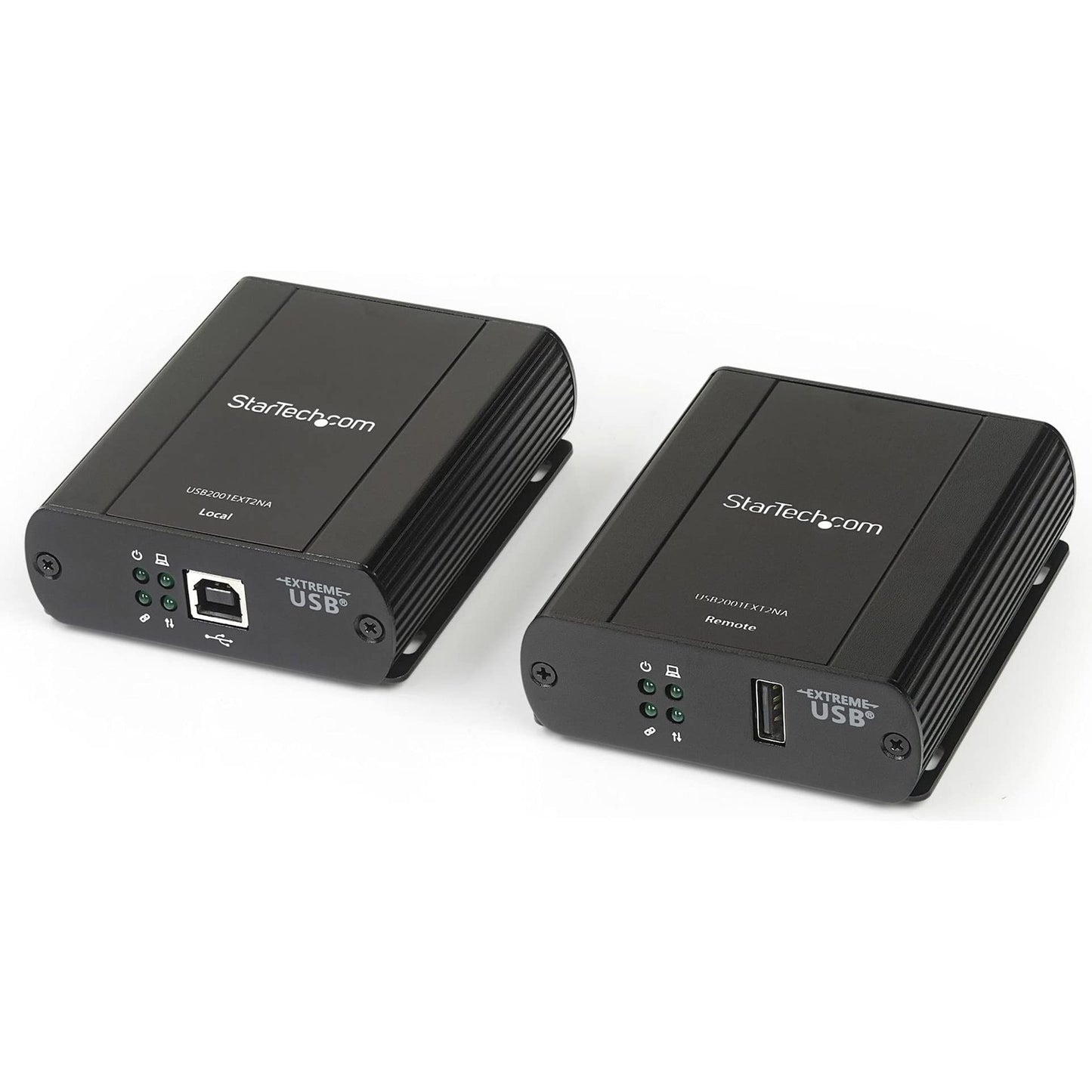 StarTech.com USB 2.0 Extender Over Cat5/Cat5e/Cat6 Ethernet Cable (RJ45) - 330ft/100m Industrial USB Extender Adapter Kit w/ESD Protection & Metal Case - Externally Powered - 480 Mbps (USB2001EXT2NA)