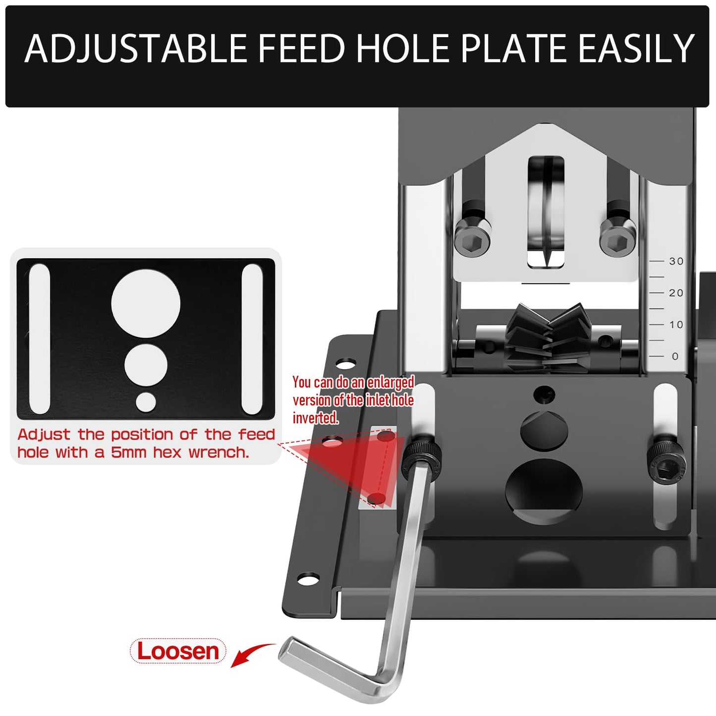 Wire Stripping Machine, 0.06''-1.18'' Automatic Wire Stripping Tool with All Aluminum Frame, Electric Wire Stripper Machine for Recycling Copper Wire