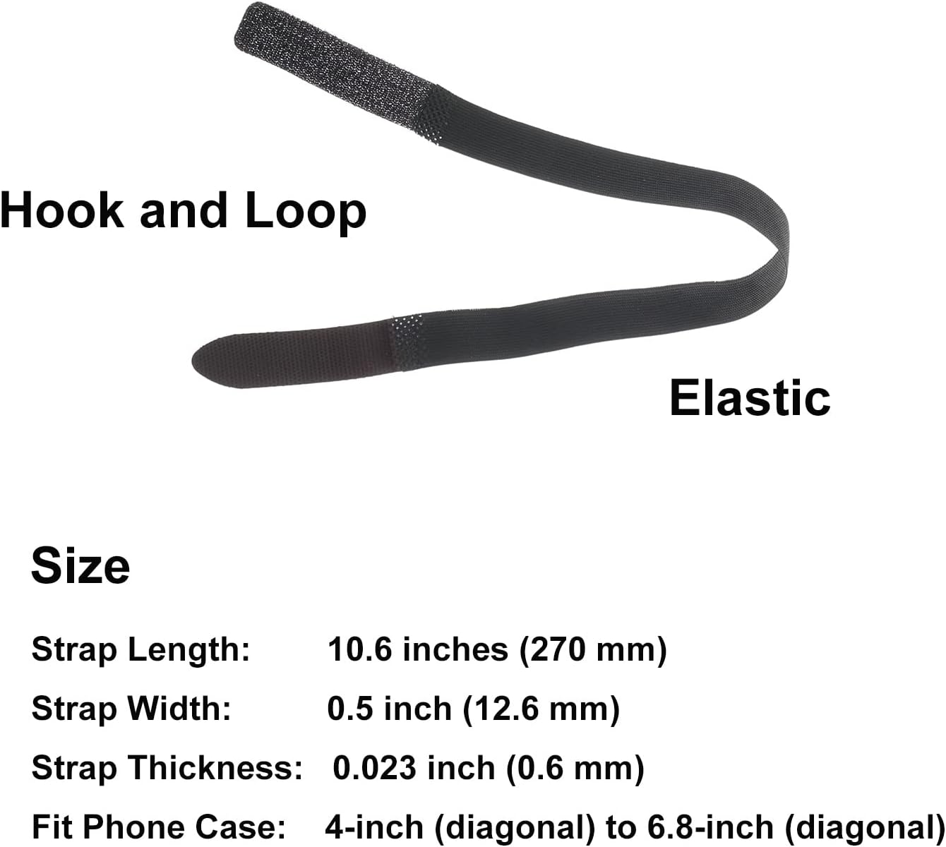 2 TFY Elastic Phone Strap, Universal Slim Hand Finger Grip, Non-slip Cell Phone Holder, fit Most Smartphones Case