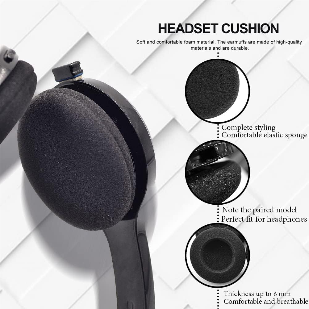 VUFVOID 4Pcs 55mm/2.2" Headsets H251 H251N H261N H351 H361 Replacement Foam Ear Pud Earpads Sponge Cushion Applicable