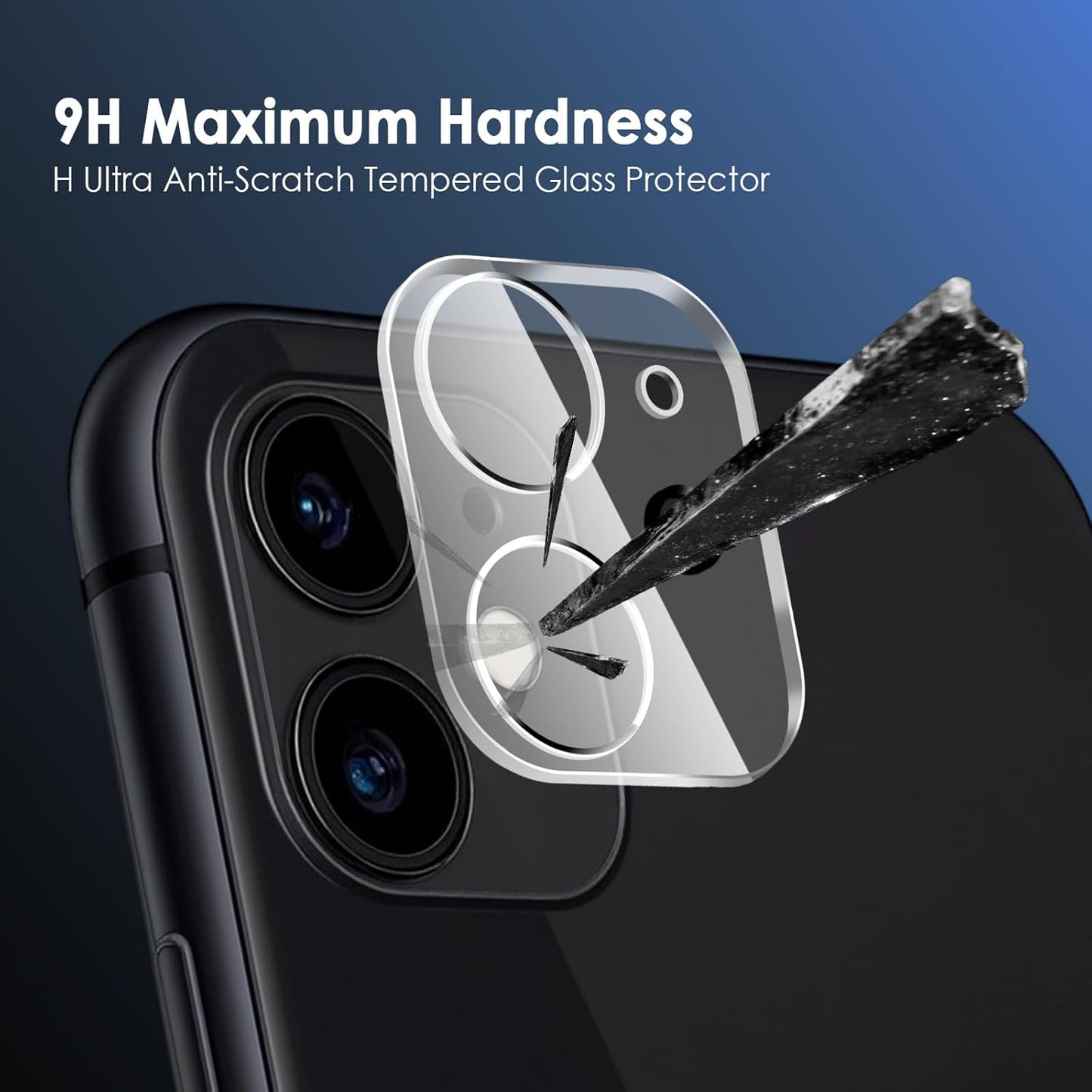 11/12 9H FanTEK Camera Lens Protector for iPhone Mini, Tempered Glass Camera Screen Cover, Ultra HD Clear Acrylic Full