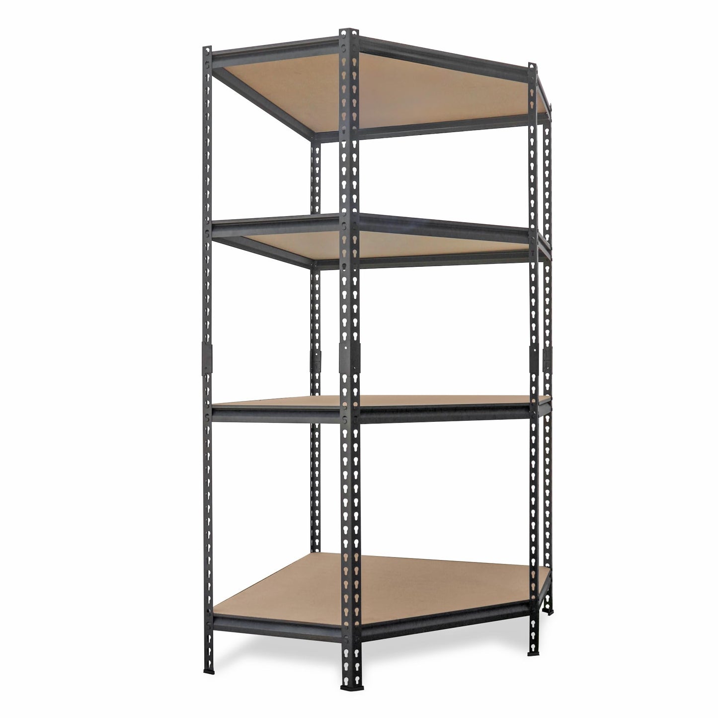 AR Shelving Pro Series Garage Storage Corner Shelving Unit — 4-Tier, Steel, Matte Black, 36in. W x 72in. H x 36in. D, 2000-Lb. Capacity, Model# TRCD18400KFUS0