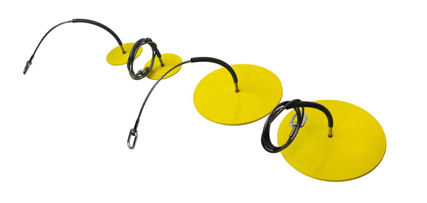 Frontline Fall Protection DT602 Drop Thru Anchor 6" Round Plate with 2' Cable | OSHA & ANSI Compliant | Removable and Reusable Anchor Point | Over Head Applications