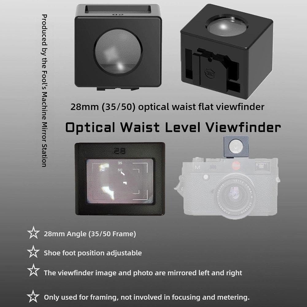 RYGRZJ 35/50 Frame Film & Slide Viewer, Color Isolation View Finder, External Optical Waist Level Finder, View Catcher