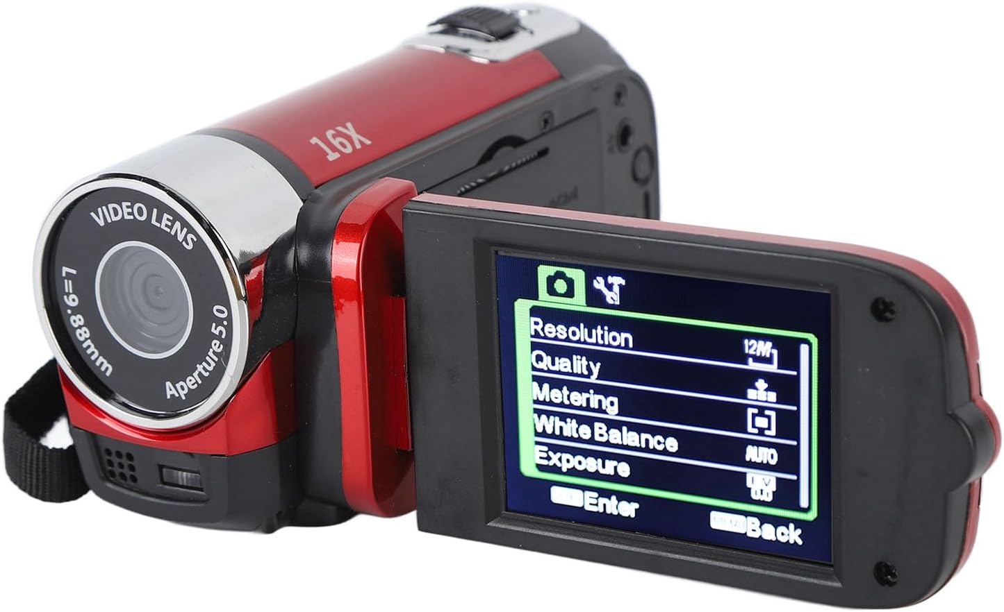 Ejoyous 4K 48MP 2.7in 16x Video Camera, DV Camera Camcorder TFT Rotatable Screen Digital Zoom Video Camera Recorder