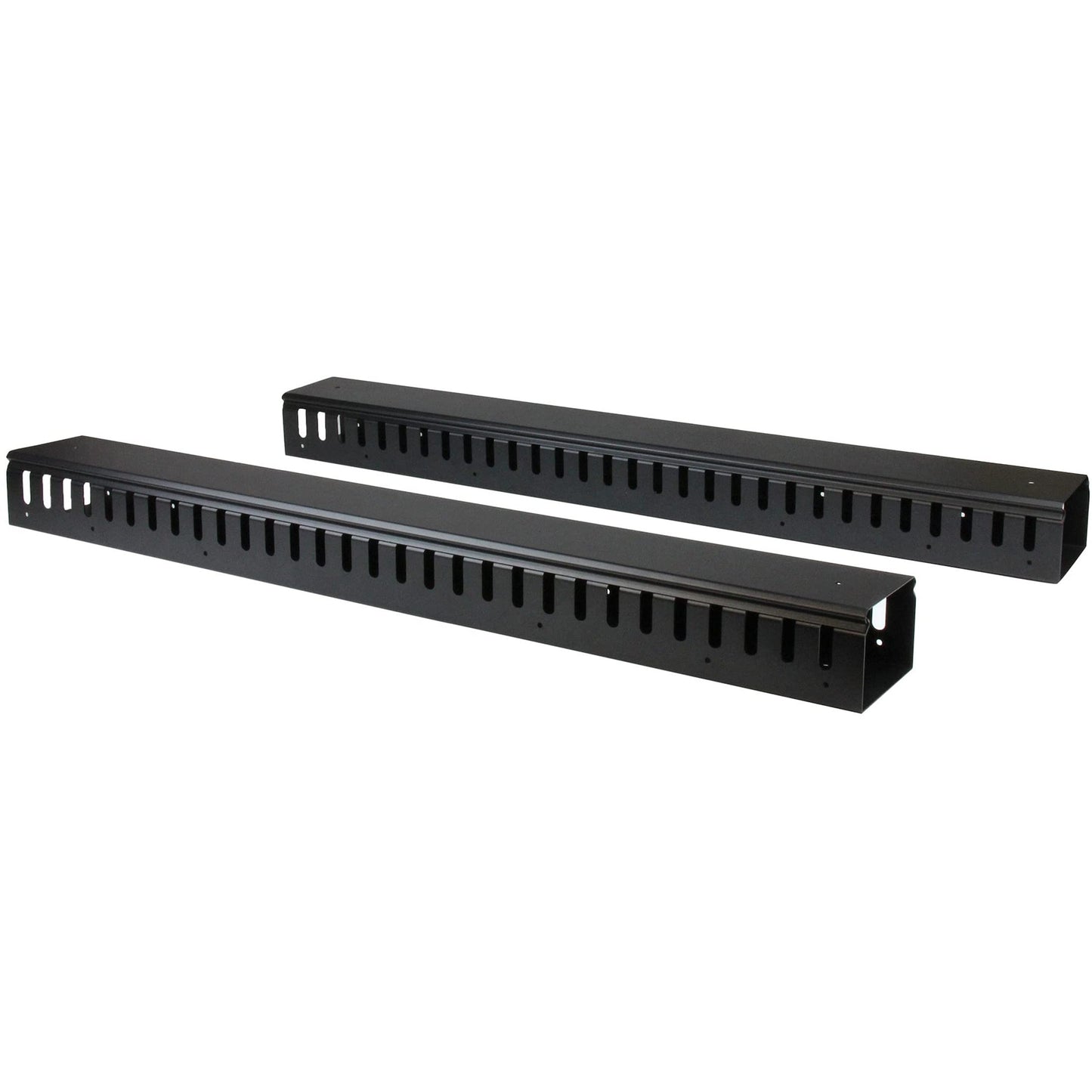 StarTech 2-Pack 20U Vertical Cable Organizer with Finger Ducts, Vertical Cable Management Panel, 40U Rack-Mount Cable Raceway, 2x 3ft (91cm) Wire Organizers
