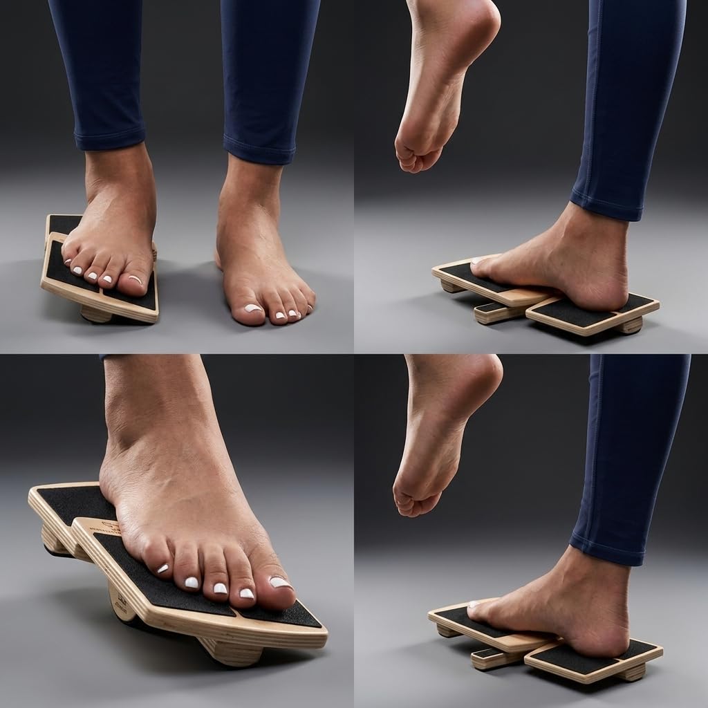 Ankle Foot Strengthener Exerciser for Sprained, Single Leg Balance Board, Posture Corrector, Foot Stretcher for Plantar Fasciitis Relief