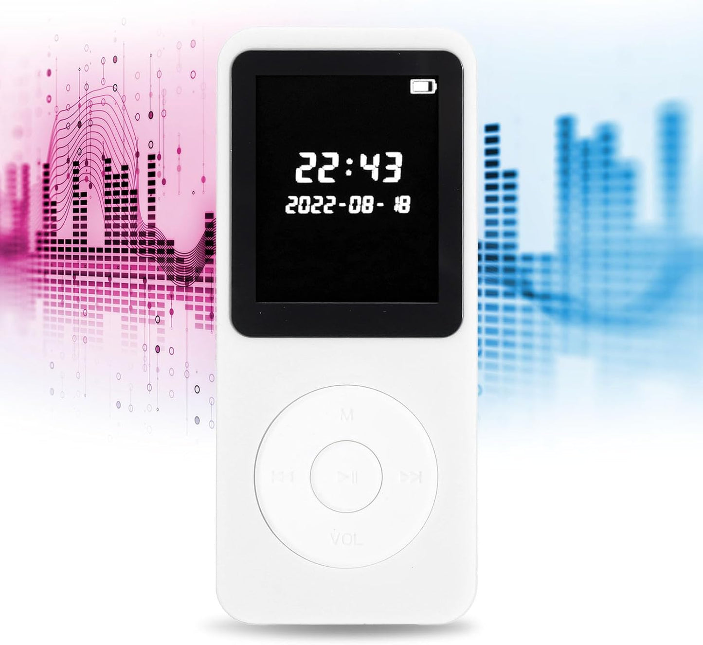 Zopsc MP3 1.77in 5.0 MP3 Player, LCD Screen Portable Music Player Built in Speaker, Bluetooth HiFi Player with FM Radio