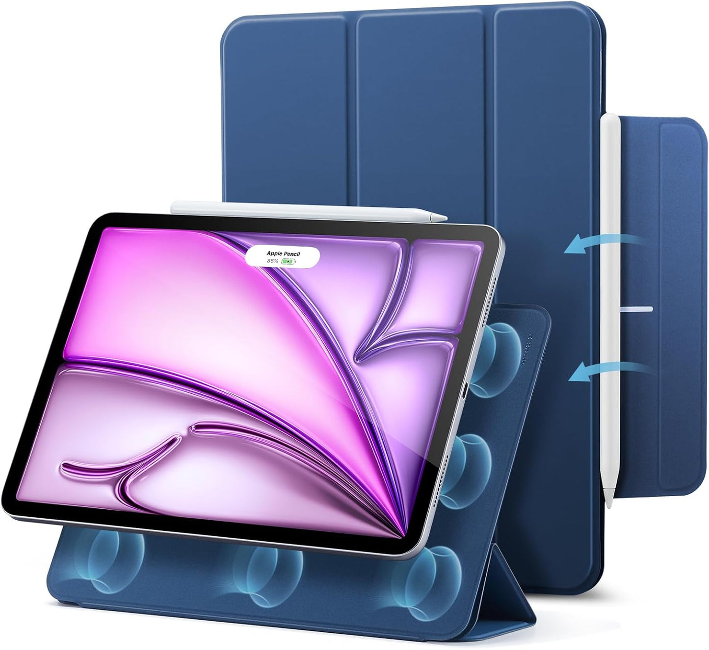ESR 13 Inch M4/M3/M2 (2026/2025/2024), 12.9 for iPad Air Case iPad Pro Case, Powerful Magnetic Attachment, Slim Trifold