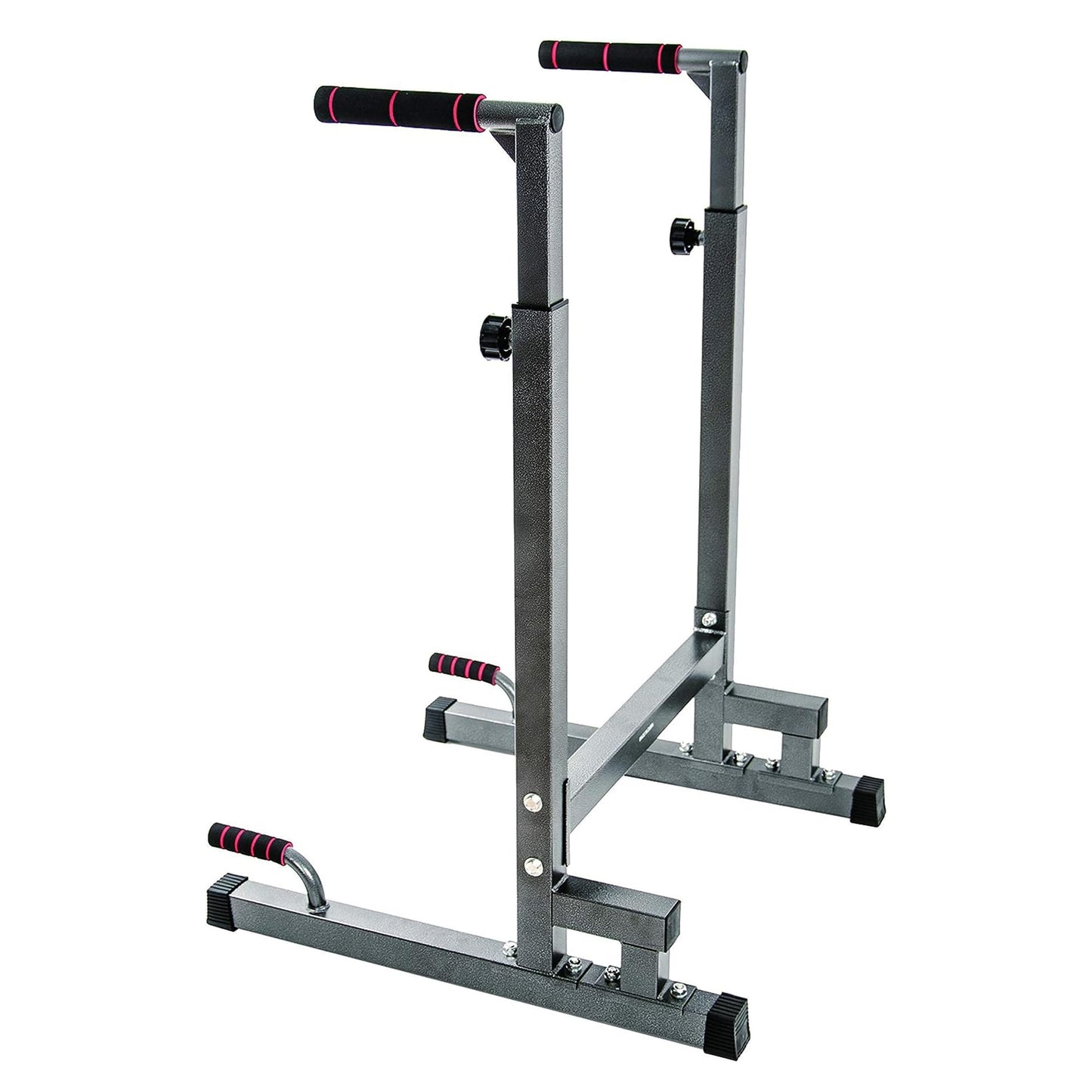BalanceFrom Steel Frame Multi-Functional Home Gym Exercise Fitness Dip Stand Station with Adjustable Height, 500 Pound Capacity, Gray