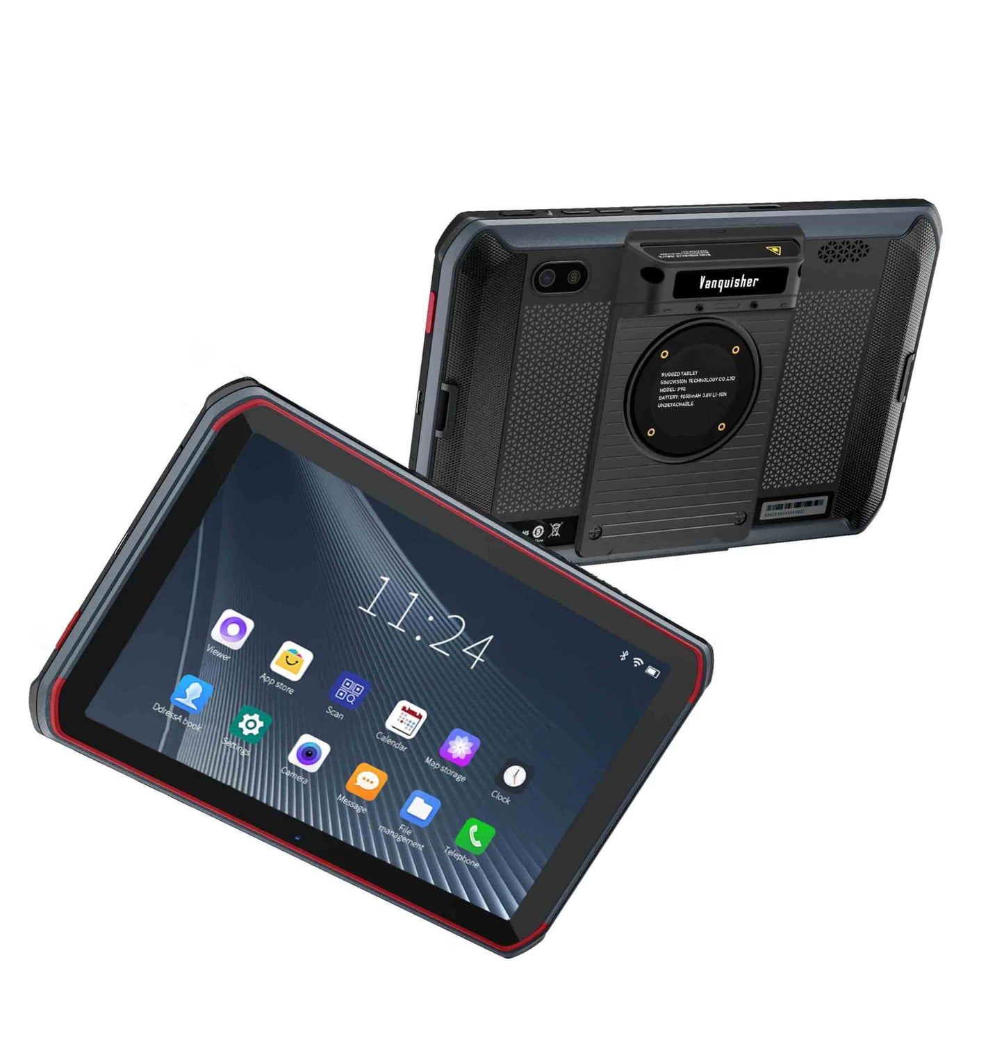 8-inch Rugged Tablet Scanner, Android 13 Enterprise Tablet with Integrated Honeywell N6703 1D & 2D Bar Code Scanner Engine, WiFi & 4G LTE, for Warehouse Inventory Tracking