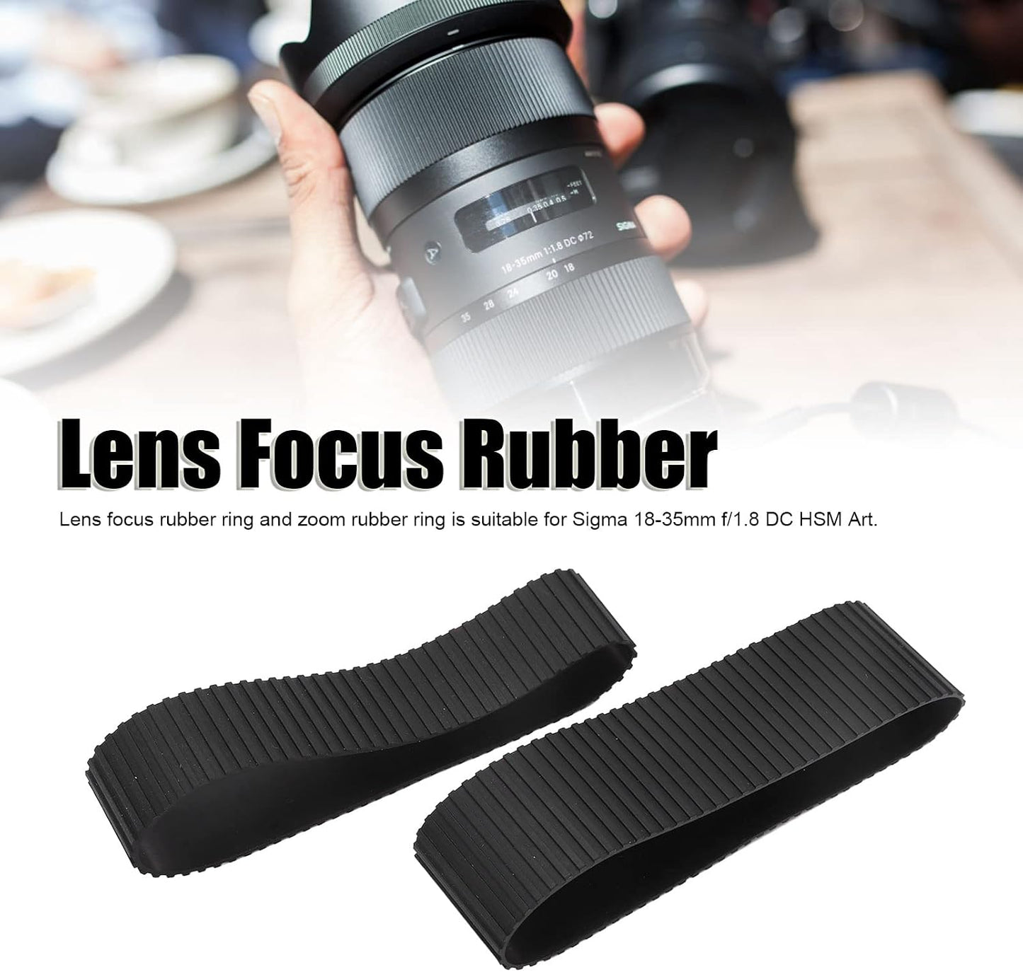 18-35 1835mm 1.8 for Lens Rubber Zoom, Rubber Lens Zoom Grip with Focus,Lens Focus Zoom for F DC HSM