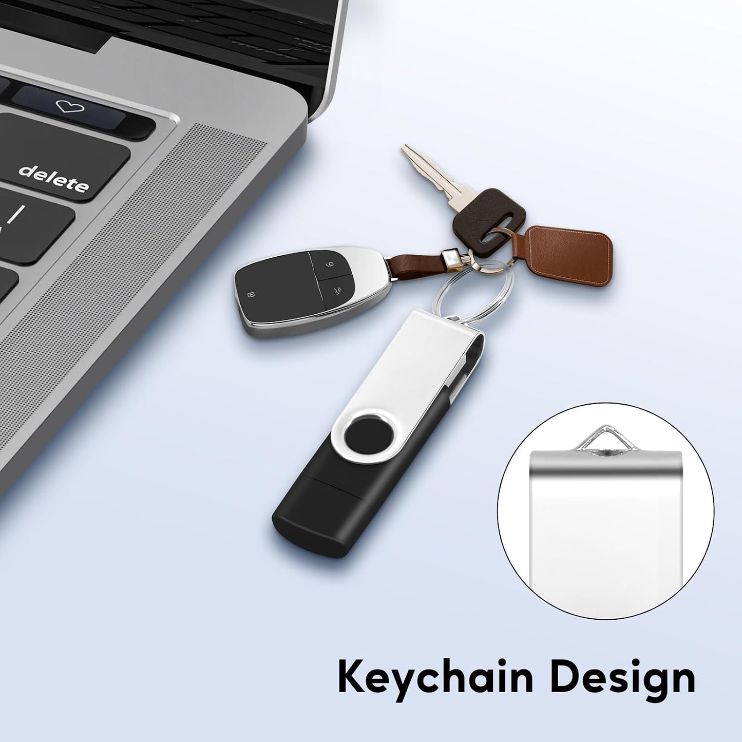 EASTBULL 8GB USB2.0 5-Pack, 2-in-1 FAT32 Pack 8GB) & Type-C Flash Drives USB C Drive Bulk USB-A + USB-C Thumb Drives