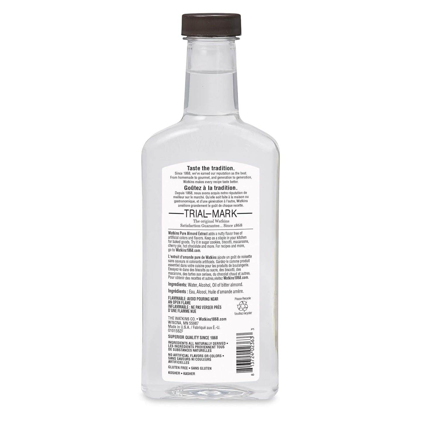 Watkins Pure Almond Extract - 11 oz Bottle for Baking & Flavoring | Natural Ingredients