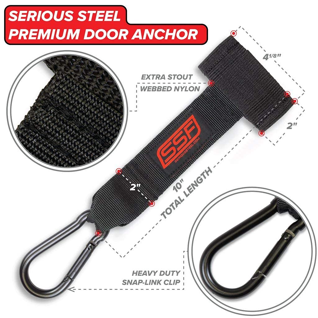 Serious Steel Fitness Resistance Band Door Anchor Heavy Duty Extra Large (Premium Door Anchor)