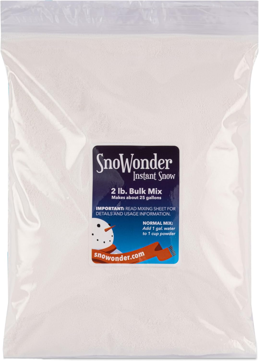 SnoWonder Instant Snow | Fake Artificial Snow for Cloud Slime - Makes 25 Gallons of Snow