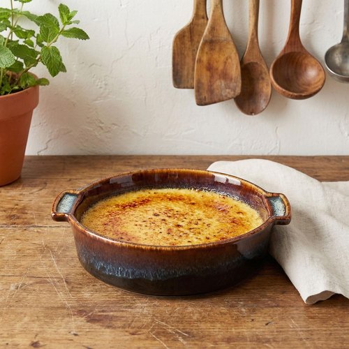 Ceramic Casserole Baking Dish - 1.7 Quart Oven-Safe Bakeware for Lasagna | Round 10 x 10 Inch
