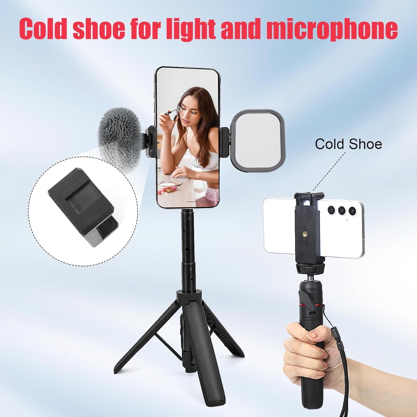 YOPUTBO Tripod,8-23.6inch 360 13/12/11/10/9/8/7/Max 3 5 Extendable Mini Height Adjustable Rotation Ball Head Handheld