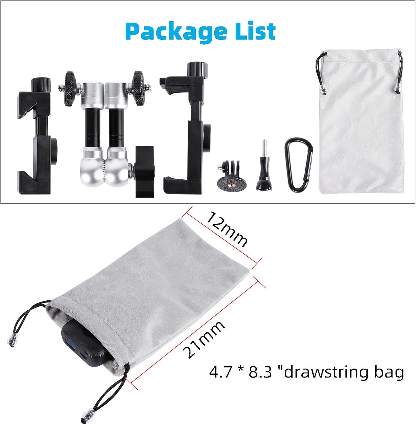 FPN Camera Fence Mount for Live Streaming, Fence Phone Holder Mounting Kit for Game Changer to Recording