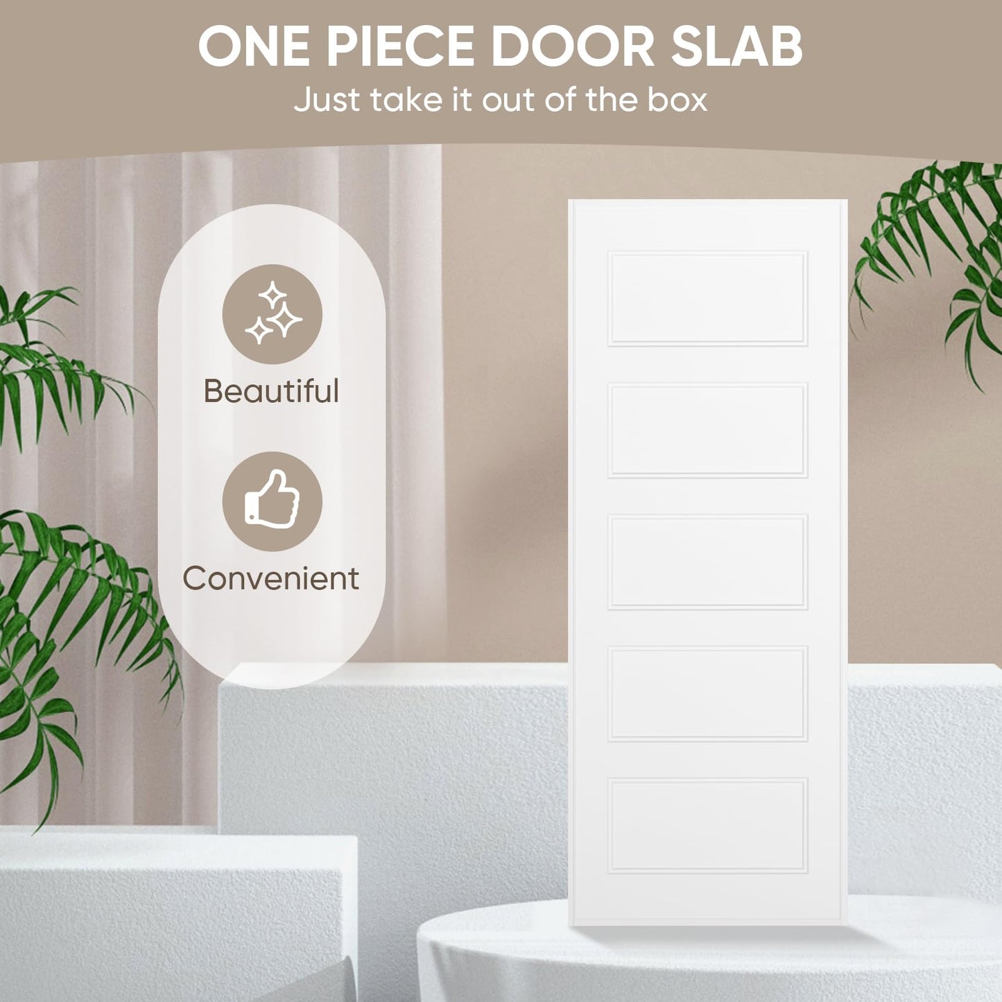 BARNSMITH 60x80 in 5-Panel Bypass Sliding Closet Door, Steel Frame White Primed Bypass Door with Top & Bottom Track Hardware Kits, Paintable and Lightweight