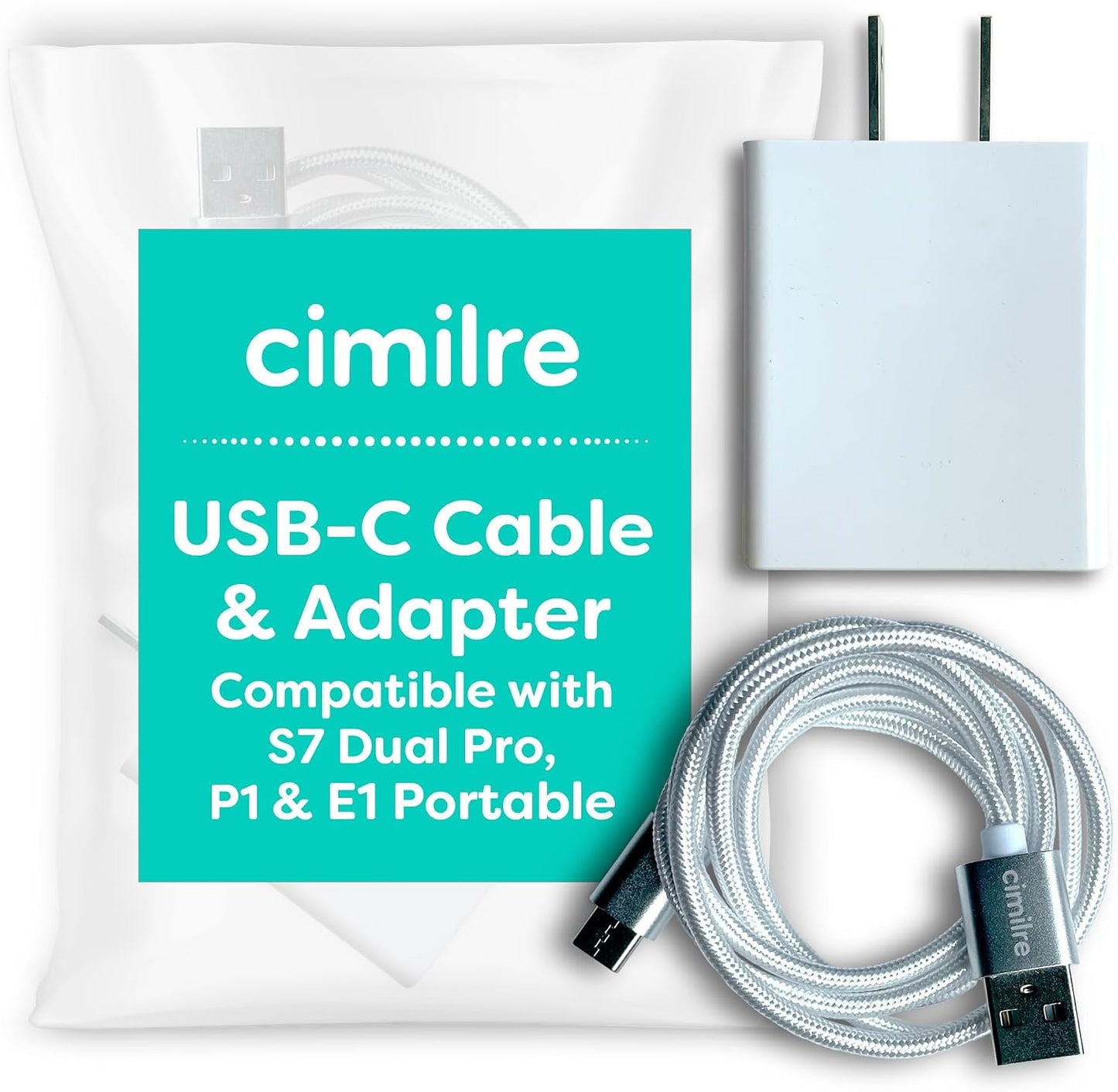 1 1 12V USB-C Cable and Adapter, Spare Breast Pump Adapter for Convenient Use, USB C Cable & Power Adapter