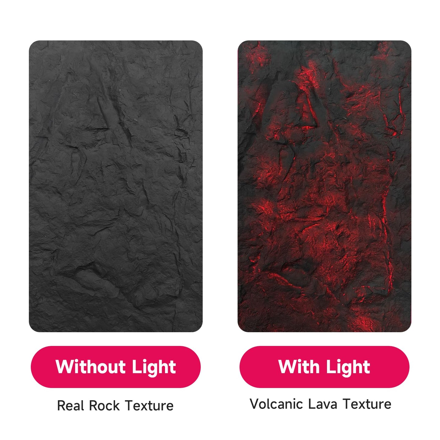 3D Wall Panels Faux Stone, Lava-Themed Translucent Panels, 23.6" x 47.2", Cement Texture for Home, Office & Outdoors