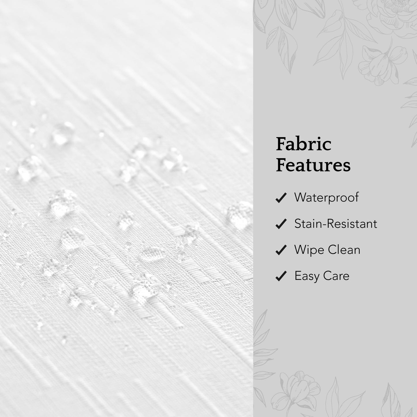 Elrene Home Fashions Continental Solid Texture Water, Stain & Wrinkle Resistant Tablecloth, 90" Round, White